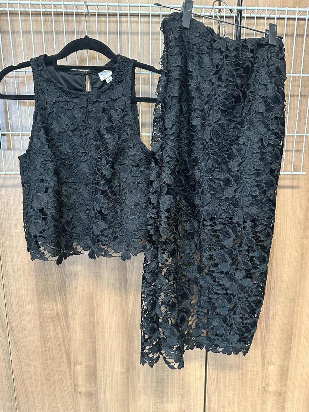 A New Day Target Black Lace tank & skirt XS